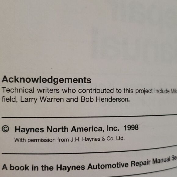 Haynes Honda Prelude 1978 1989 Repair Manual - Picture 3 of 4
